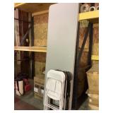 5 Folding Chairs And 8 Foot Folding Table