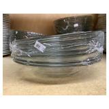 7-9 Inch Clear Shallow Bowls