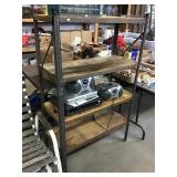 Metal Shelf Plywood Shelves 36x16x57 No Contents