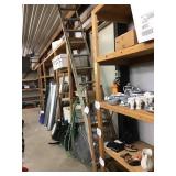 20ft Aluminum Extension Ladder, Wood Step Ladder