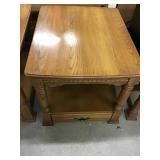 Solid Wood End Table 27x22x21