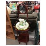 Wash Stand W/pitcher And Bowl 19x16x53
