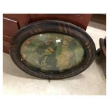 Oval Girls & Dog Picture Tears And Wear To Print