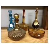 Glass Decanters, Amber Glass