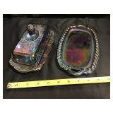 Carnival Butter Dish And Tray