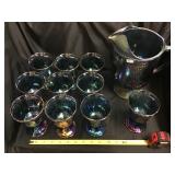Carnival Pitcher And Goblets