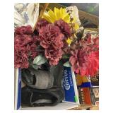 Shoes, silk flowers and Knick knacks