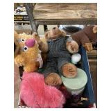 Stuffed toys and assorted items