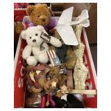 Stuffed toys and assorted items