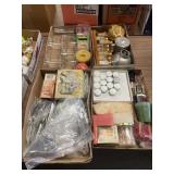 Silverware, Candles, Spice Rack Glasses