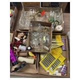 Bottles, Glasses And Assorted Items