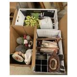 Baskets Glass Items And Assorted Items