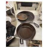 2 Iron Skillets And 1 Griswold #6 Iron Skillet