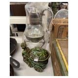 Glass Container And Teapot With Warming Candle