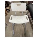 Shower bench, walker and rails