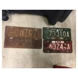 1920&21, Indiana 1964&65  license plates