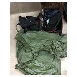 Bag assortment and stern rain poncho
