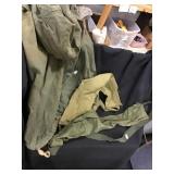 Army .30 clip belts, canvas duffle