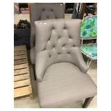 2 upholstered straight chairs