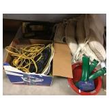 Cords, cushions, tree stand, miscellaneous