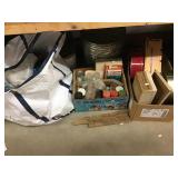 Christmas lights, tins, craft miscellaneous