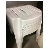 Plastic patio footstools