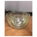 Pyrex mixing bowls