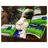 Adult daily underwear , alarm clock, wash cloths