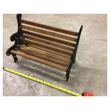 Doll bench w/ cast iron ends