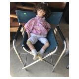 Ceramic Doll And Chair