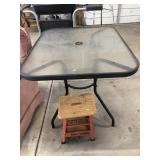Patio Table 33x40x28 And Stool