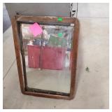 Wooden Framed Mirror, Needs Repaired