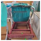 Director Chairs & Green Fold Up Stool