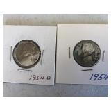 Jefferson Nickels 1954 & 1954 D