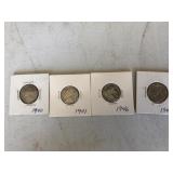 Jefferson Nickels 1940,1941,1946,1948