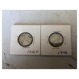 Jefferson Nickels 1946 & 1946 D