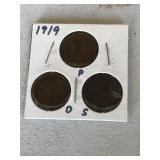1919 Lincoln Wheat Pennies