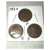 1920 Lincoln Wheat Pennies