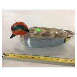 Wood Carved Duck Decoy, Signed