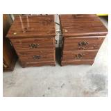 End Tables (2) With Damage 19" Wide, 16" Deep,