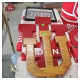 Indiana University Blanket, Wooden I.u. Emblems,