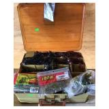 Tackle Box And Plastic Worm Assortment