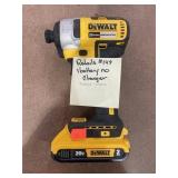 Dewalt 20 V cordless impact driver includes