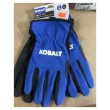 Kobalt open cuff utility gloves, two pairs, size