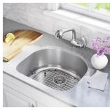 Undermount 23.5-in x 21-in Stainless Steel Single