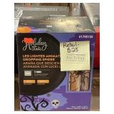 Led lighted animated dropping spider