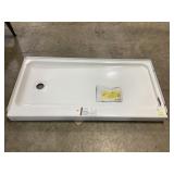 60 x 30 shower base white left hand damaged