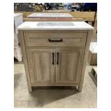 30 inch vanity soft close with single bowl sink