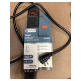 6 outlet surge protector, 4 foot cord