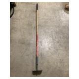 Craftsman wood handle garden hoe, slightly bent